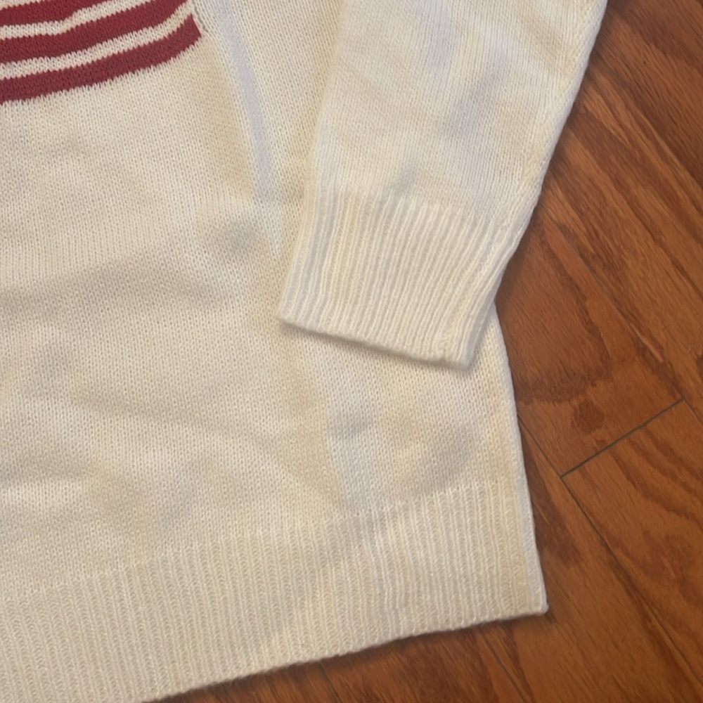 American Flag Sweater USA 250 Anniversary Patriotic Preppy Knit Pullover - Picture 13 of 16